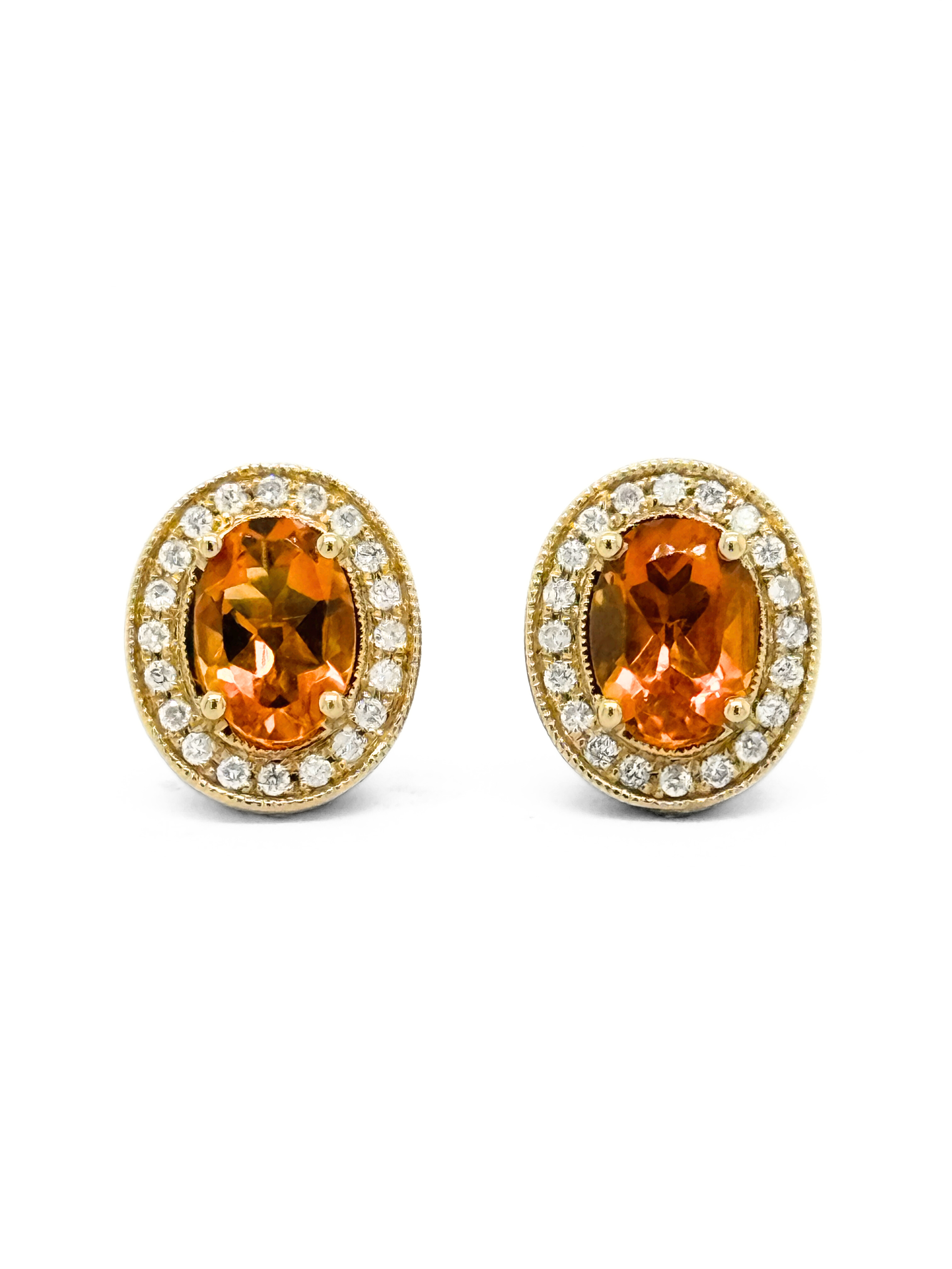 -CITRINE STUD EARRINGS-413774